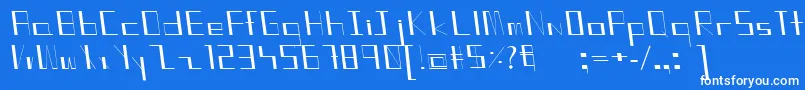 フォントDiagoOoo1Webfont – 青い背景に白い文字