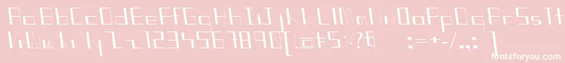 フォントDiagoOoo1Webfont – ピンクの背景に白い文字