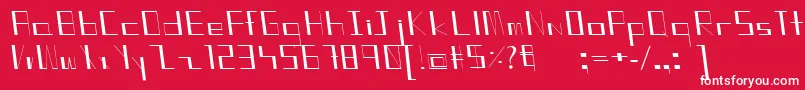 フォントDiagoOoo1Webfont – 赤い背景に白い文字