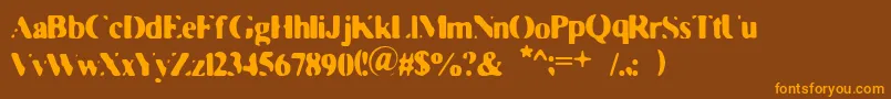 Шрифт Fdmviestr – оранжевые шрифты на коричневом фоне