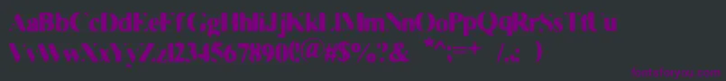 フォントFdmviestr – 黒い背景に紫のフォント