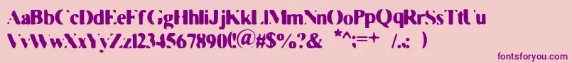 Fdmviestr Font – Purple Fonts on Pink Background