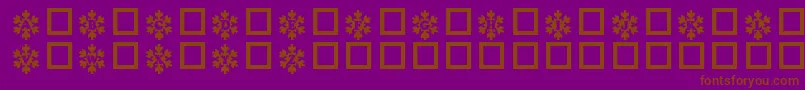 Snowycaps Font – Brown Fonts on Purple Background