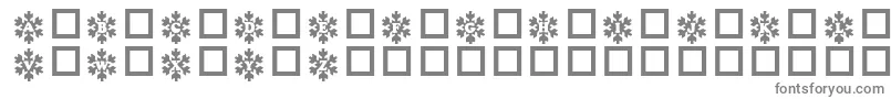 Snowycaps-fontti – harmaat kirjasimet valkoisella taustalla