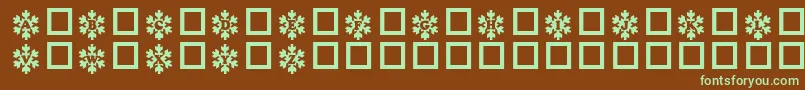 Snowycaps Font – Green Fonts on Brown Background