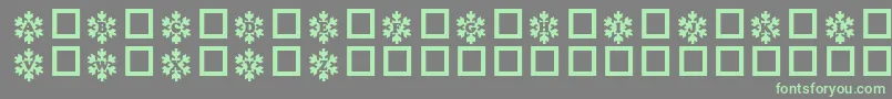 Snowycaps Font – Green Fonts on Gray Background