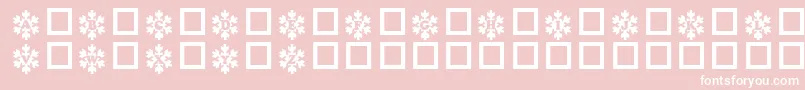 Snowycaps Font – White Fonts on Pink Background