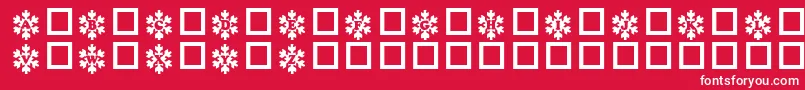 Snowycaps Font – White Fonts on Red Background