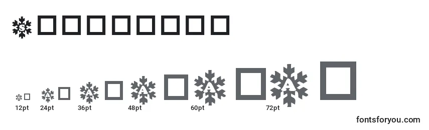 Snowycaps Font Sizes