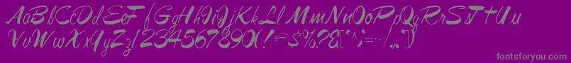 Jesabellfont72Regular Font – Gray Fonts on Purple Background