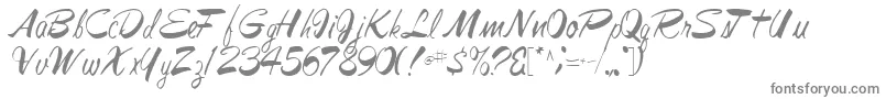 Jesabellfont72Regular Font – Gray Fonts on White Background