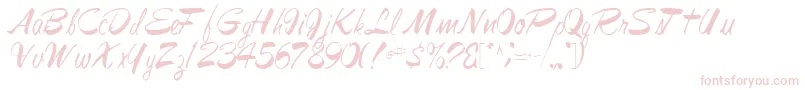 Jesabellfont72Regular-fontti – vaaleanpunaiset fontit valkoisella taustalla