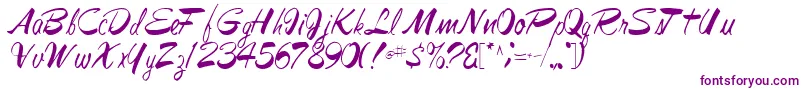 フォントJesabellfont72Regular – 紫色のフォント