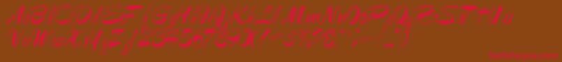Jesabellfont72Regular Font – Red Fonts on Brown Background