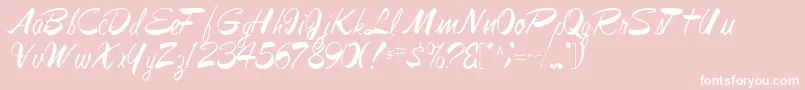 Jesabellfont72Regular Font – White Fonts on Pink Background