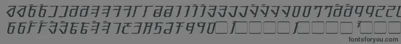 ExoditeDistressedItalic-Schriftart – Schwarze Schriften auf grauem Hintergrund