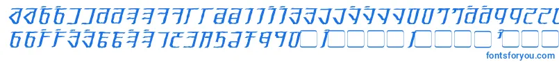 ExoditeDistressedItalic-Schriftart – Blaue Schriften