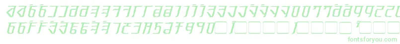 フォントExoditeDistressedItalic – 白い背景に緑のフォント