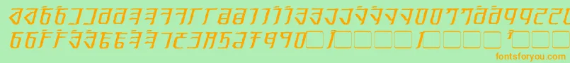 Шрифт ExoditeDistressedItalic – оранжевые шрифты на зелёном фоне