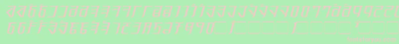 ExoditeDistressedItalic-Schriftart – Rosa Schriften auf grünem Hintergrund