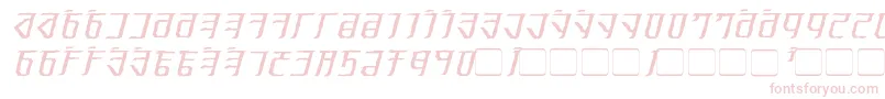 Fonte ExoditeDistressedItalic – fontes rosa em um fundo branco