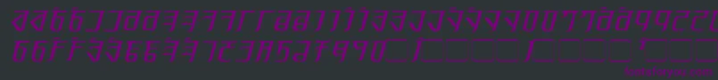 ExoditeDistressedItalic-fontti – violetit fontit mustalla taustalla
