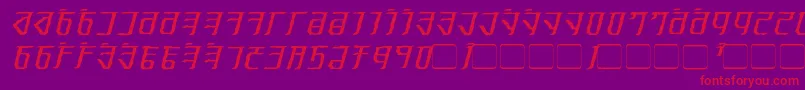 Шрифт ExoditeDistressedItalic – красные шрифты на фиолетовом фоне