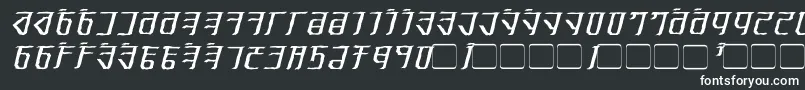 ExoditeDistressedItalic-Schriftart – Weiße Schriften auf schwarzem Hintergrund