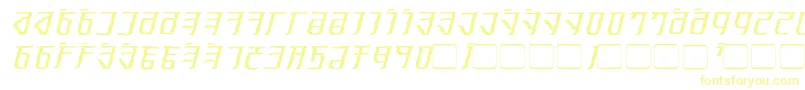 Шрифт ExoditeDistressedItalic – жёлтые шрифты