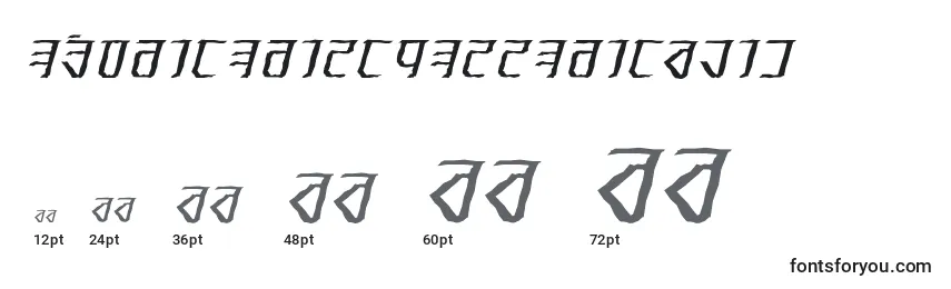 ExoditeDistressedItalic Font Sizes