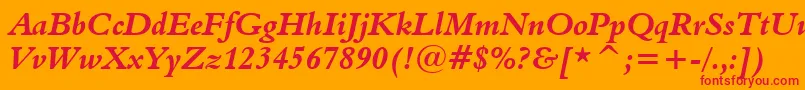 Saiba mais sobre a fonte Aldine401BoldItalicBt Fonte Aldine401BoldItalicBt – fontes vermelhas em um fundo laranja