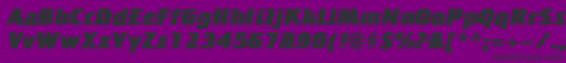 Cricketheavyc Font – Black Fonts on Purple Background