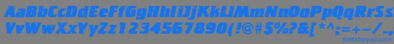 Cricketheavyc Font – Blue Fonts on Gray Background