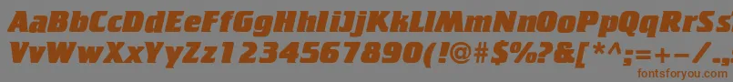Cricketheavyc Font – Brown Fonts on Gray Background