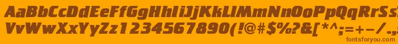 Cricketheavyc Font – Brown Fonts on Orange Background