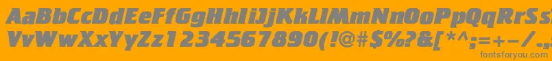 Шрифт Cricketheavyc – серые шрифты на оранжевом фоне