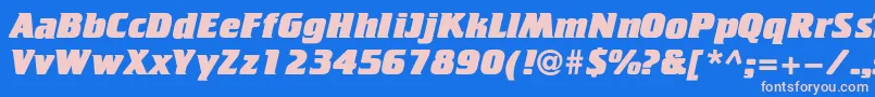 Cricketheavyc Font – Pink Fonts on Blue Background