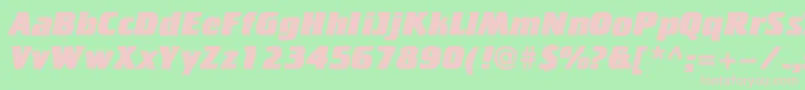 Cricketheavyc Font – Pink Fonts on Green Background