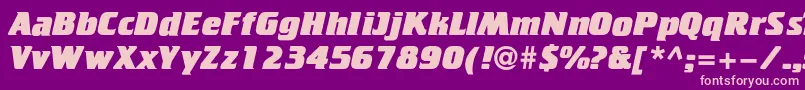 Cricketheavyc Font – Pink Fonts on Purple Background