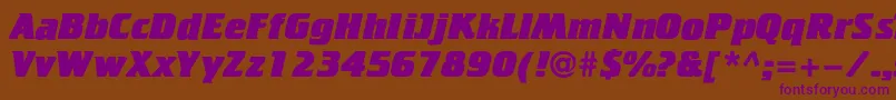 Cricketheavyc Font – Purple Fonts on Brown Background