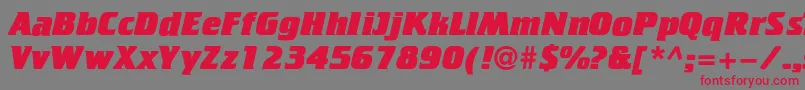 Cricketheavyc Font – Red Fonts on Gray Background