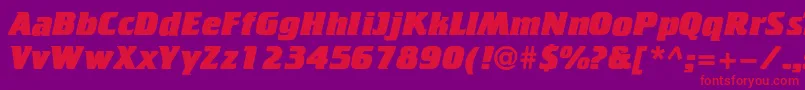 Cricketheavyc Font – Red Fonts on Purple Background