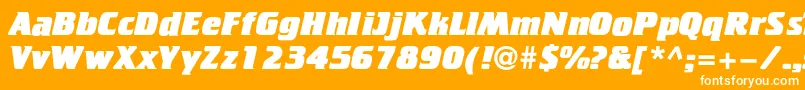 Cricketheavyc Font – White Fonts on Orange Background