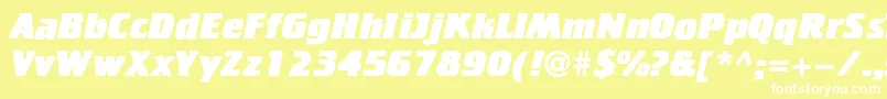 Cricketheavyc Font – White Fonts on Yellow Background