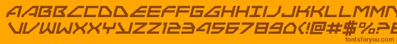 Neonavyital Font – Brown Fonts on Orange Background