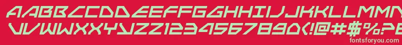Fonte Neonavyital – fontes verdes em um fundo vermelho