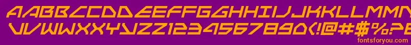 Neonavyital Font – Orange Fonts on Purple Background