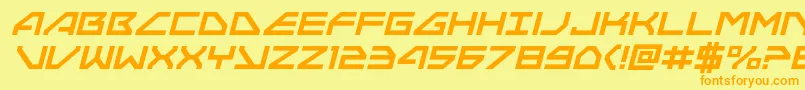 Neonavyital Font – Orange Fonts on Yellow Background
