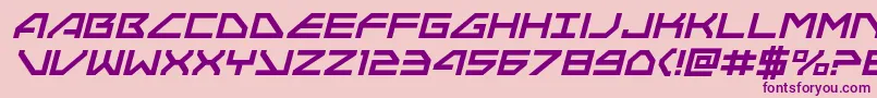 Neonavyital-fontti – violetit fontit vaaleanpunaisella taustalla