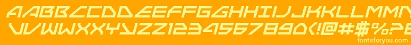 Neonavyital Font – Yellow Fonts on Orange Background